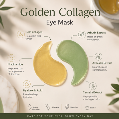 60/120 Pieces Eye Mask Avocado Gold Moisturize Firming Improve Eye Bags Eye Patches anti Wrinkle Eye Patches for Dark Circles