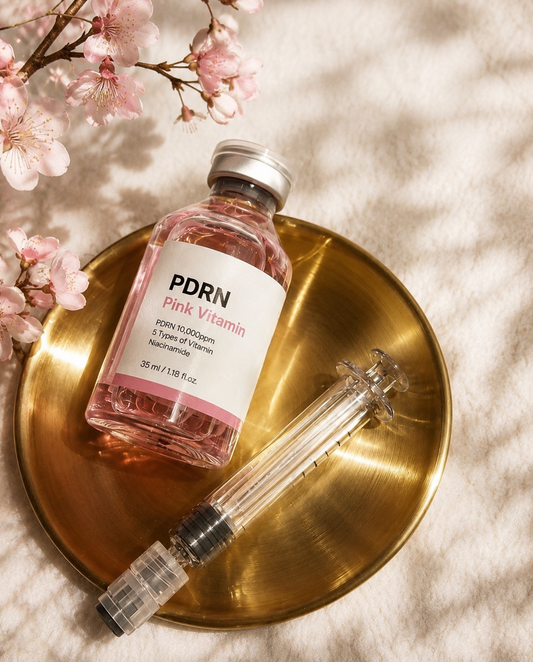 🌸Boosts Firmness & Elasticity
Pink PDRN supports the skin's natural renewal process, helping improve the appearance of firmness and youthful-looking skin.

🌸 Deep, Lasting Hydration
A blend of 10 forms of Hyaluronic Acid delivers multi-layer hydration, while Vitamin B Complex helps revive dull, tired-looking skin.

🌸 Lightweight Glass-Skin Finish
The silky, non-sticky formula absorbs quickly, leaving skin feeling smooth, hydrated, and naturally radiant.