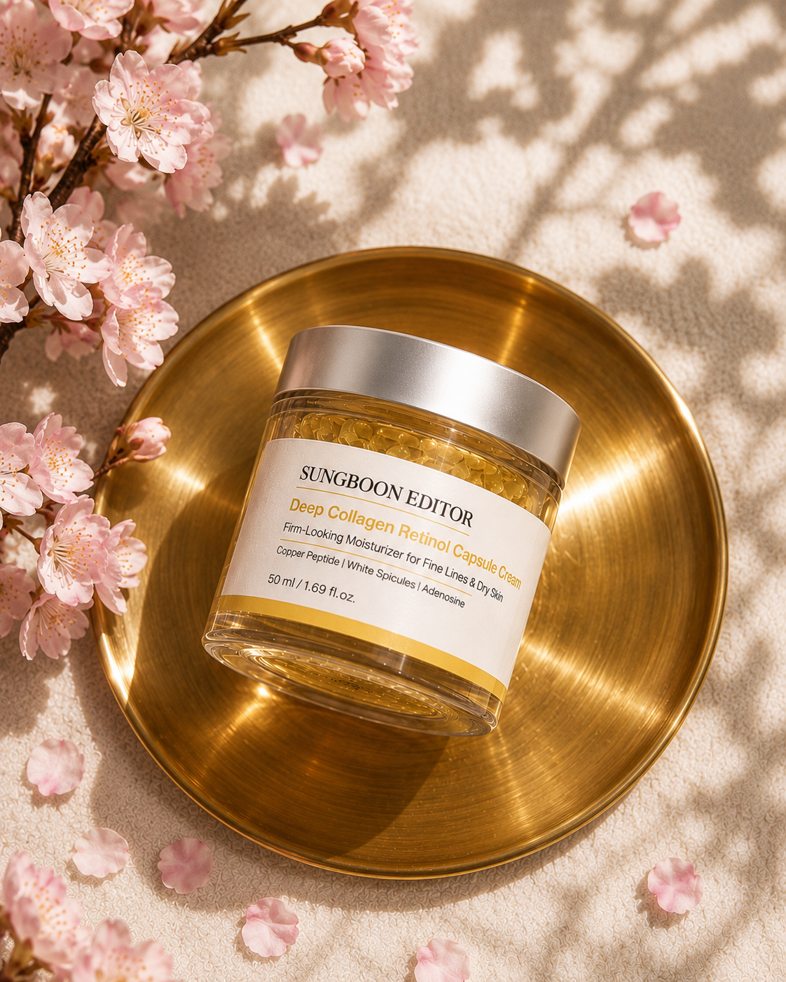 🌸 Intense Hydration
A blend of 8 types of Hyaluronic Acid and Panthenol delivers deep, long-lasting moisture, leaving skin visibly plump, smooth, and radiant.

🌸 Enhanced Absorption
Micro-spicule technology helps improve the delivery of active ingredients, allowing your skincare routine to perform more effectively.

🌸 Firming & Smoothing Care
Infused with Collagen and Retinol Capsules, this innovative formula helps soften the appearance of fine lines while improving skin texture and elasticity.